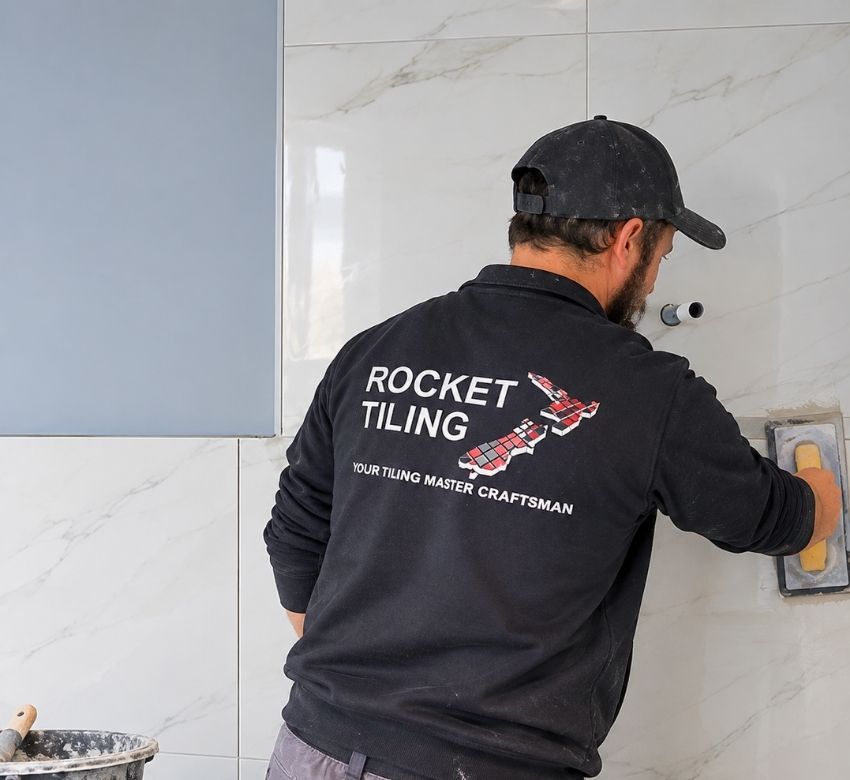 Epoxy grout tile finish